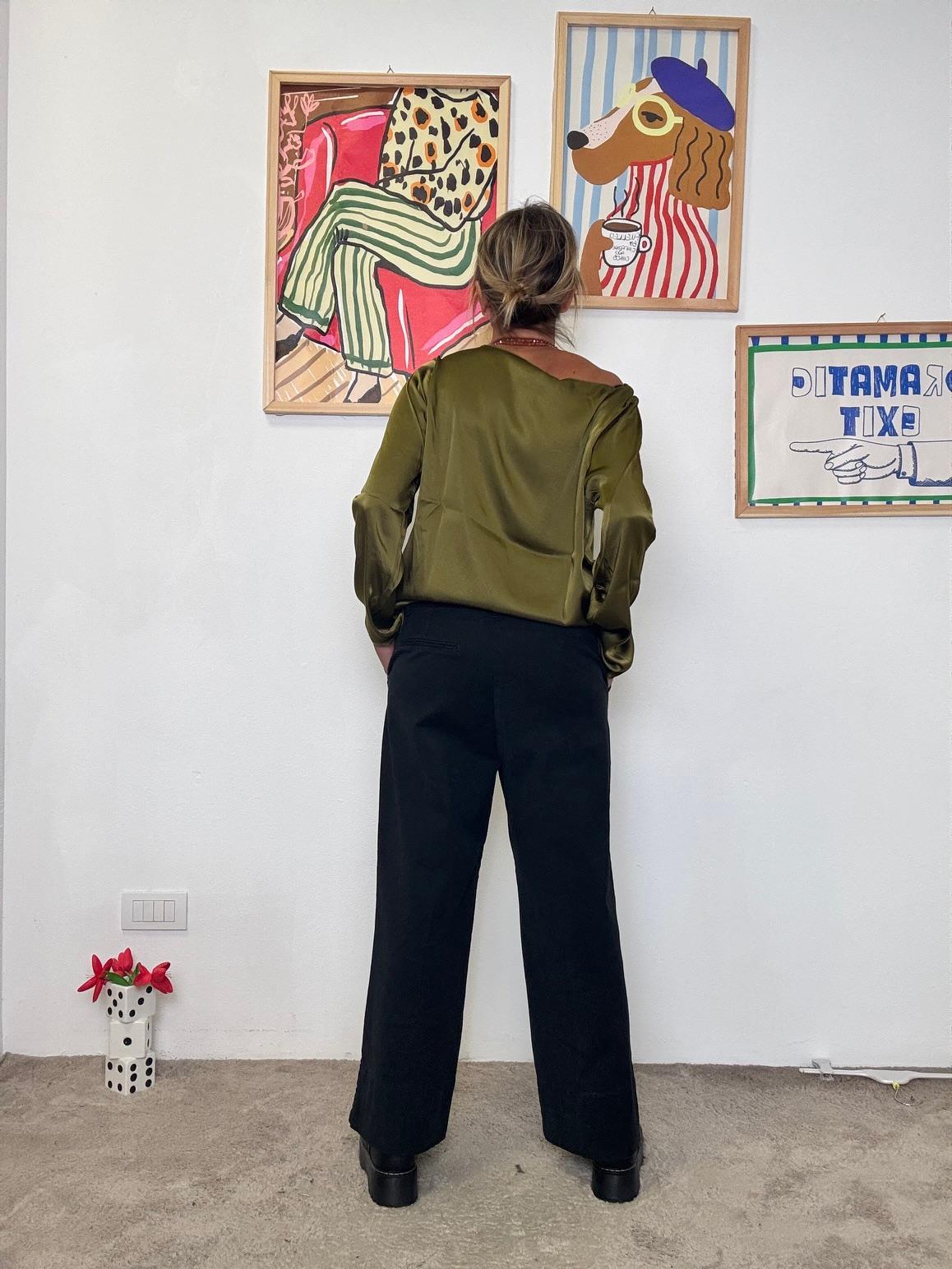 SUSY STAR - Pantalone ampio e versatile: comodità con stile ST808032JA/ NERO SUSY STAR 