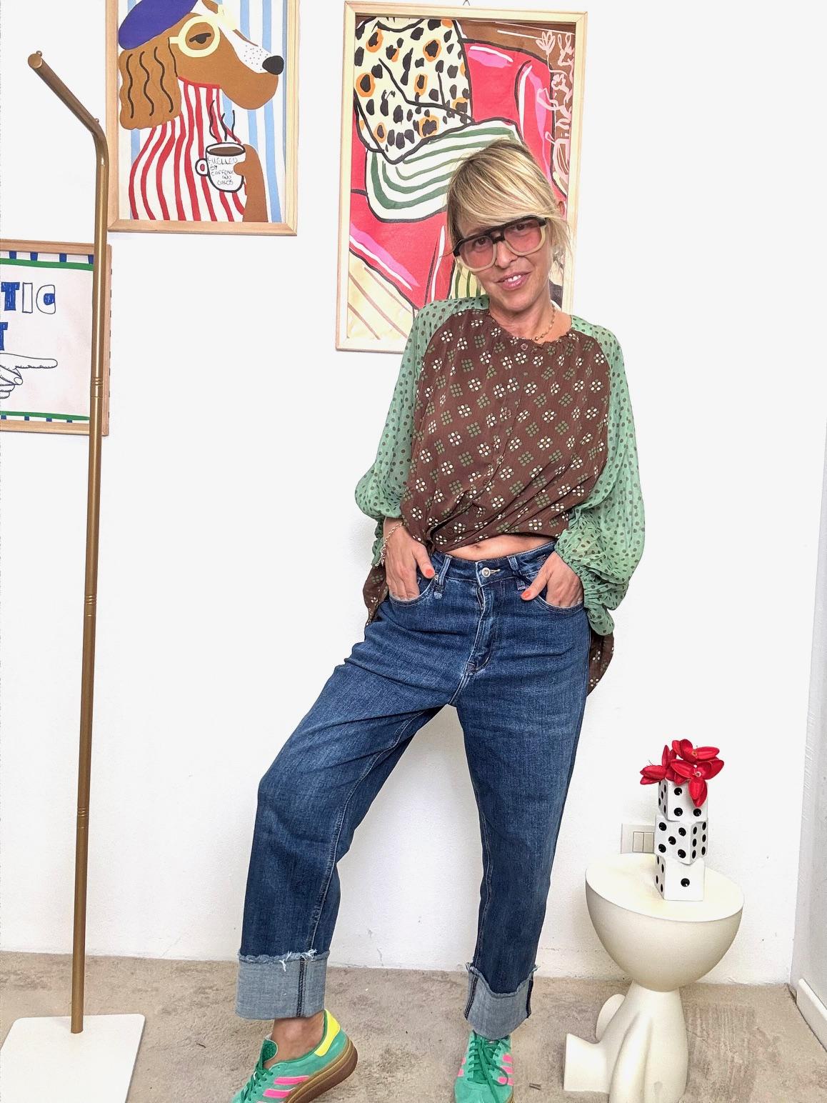 FEMALE - Jeans a gamba dritta con risvolto maxi  Casual con personalità DY914/ JEANS FEMALE 