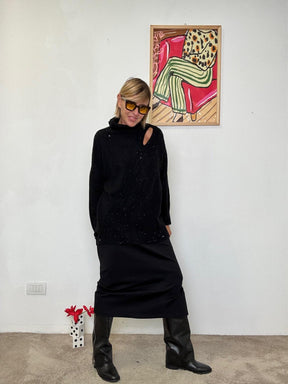 SUSY STAR -  maglia Choco Cut  NERO STYZ66841/ NERO SUSY STAR 