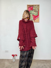 SUSY STAR - MAGLIA CON MANICOTTI VINO ST3WM221 VINO SUSY STAR 