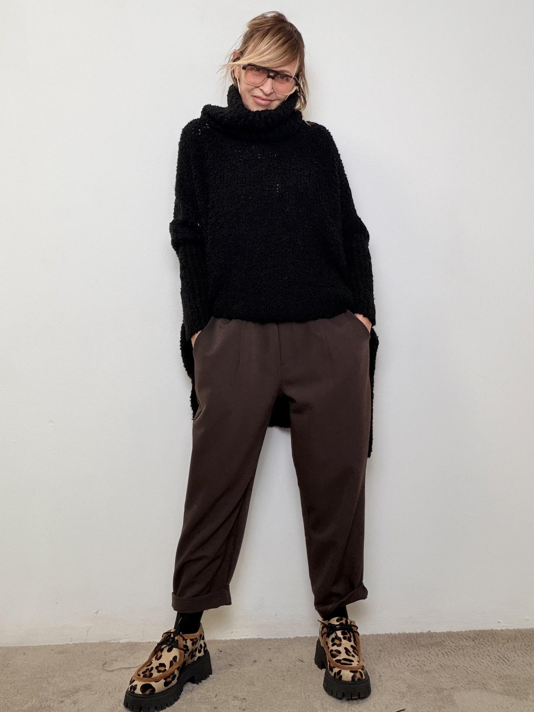 SUSY STAR - Pantalone Soft Cocoon  comodo, moderno e super versatile 59463P/ MORO SUSY STAR 