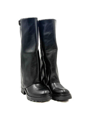 FEMALE - Stivale alto in ecopelle nera  Bold, strong & ultra cool 181239/ NERO FEMALE 