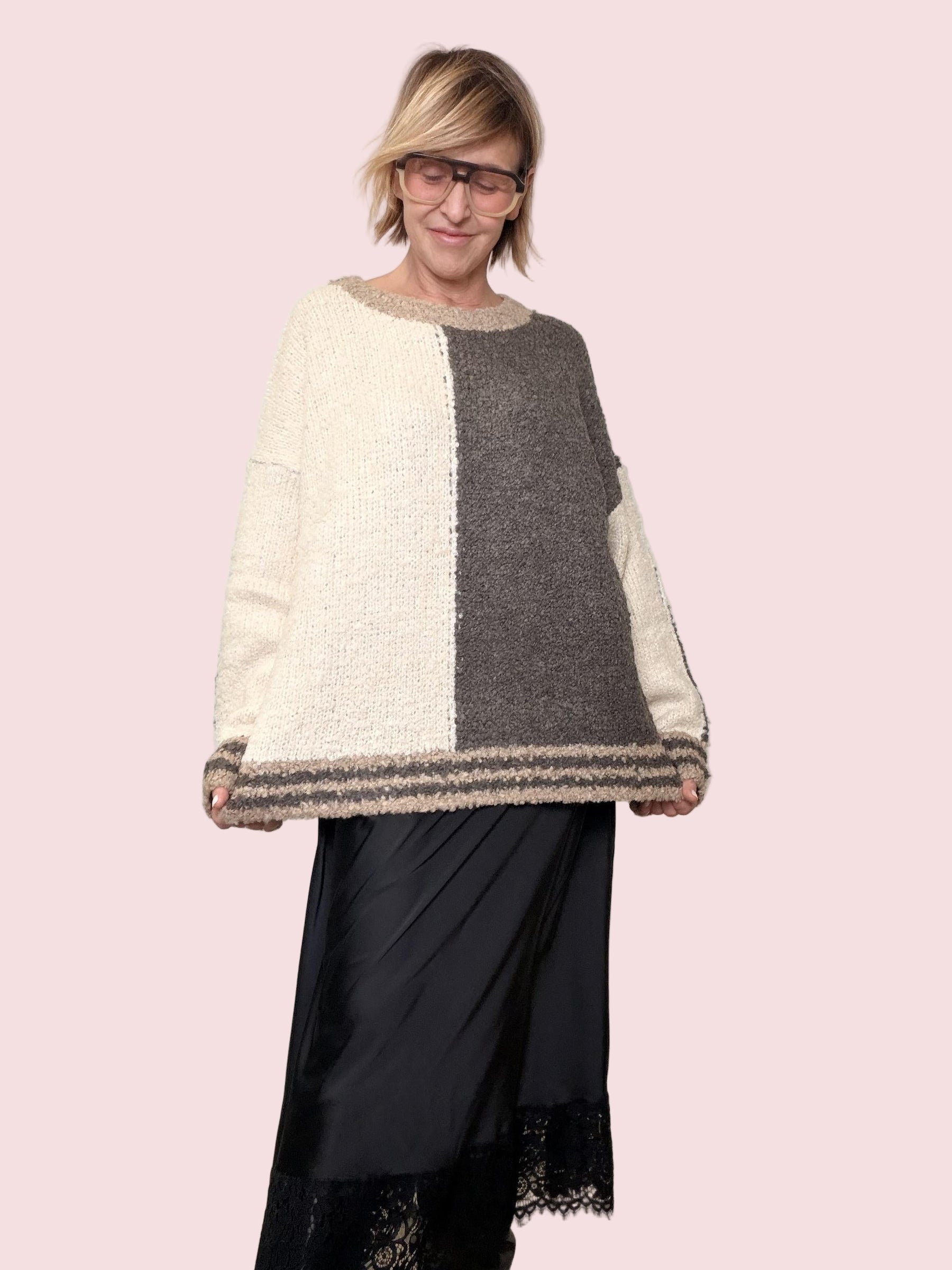 SUSY STAR - Maglia Patch Cozy STWB102/ FANGO SUSY STAR 