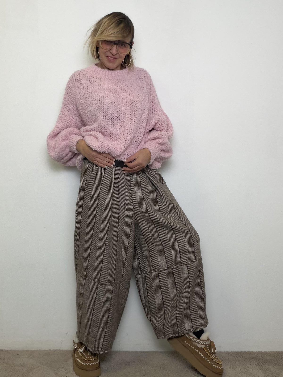 FEMALE - PANTALONE FANTASIA 38093NXT/ MORO FEMALE 