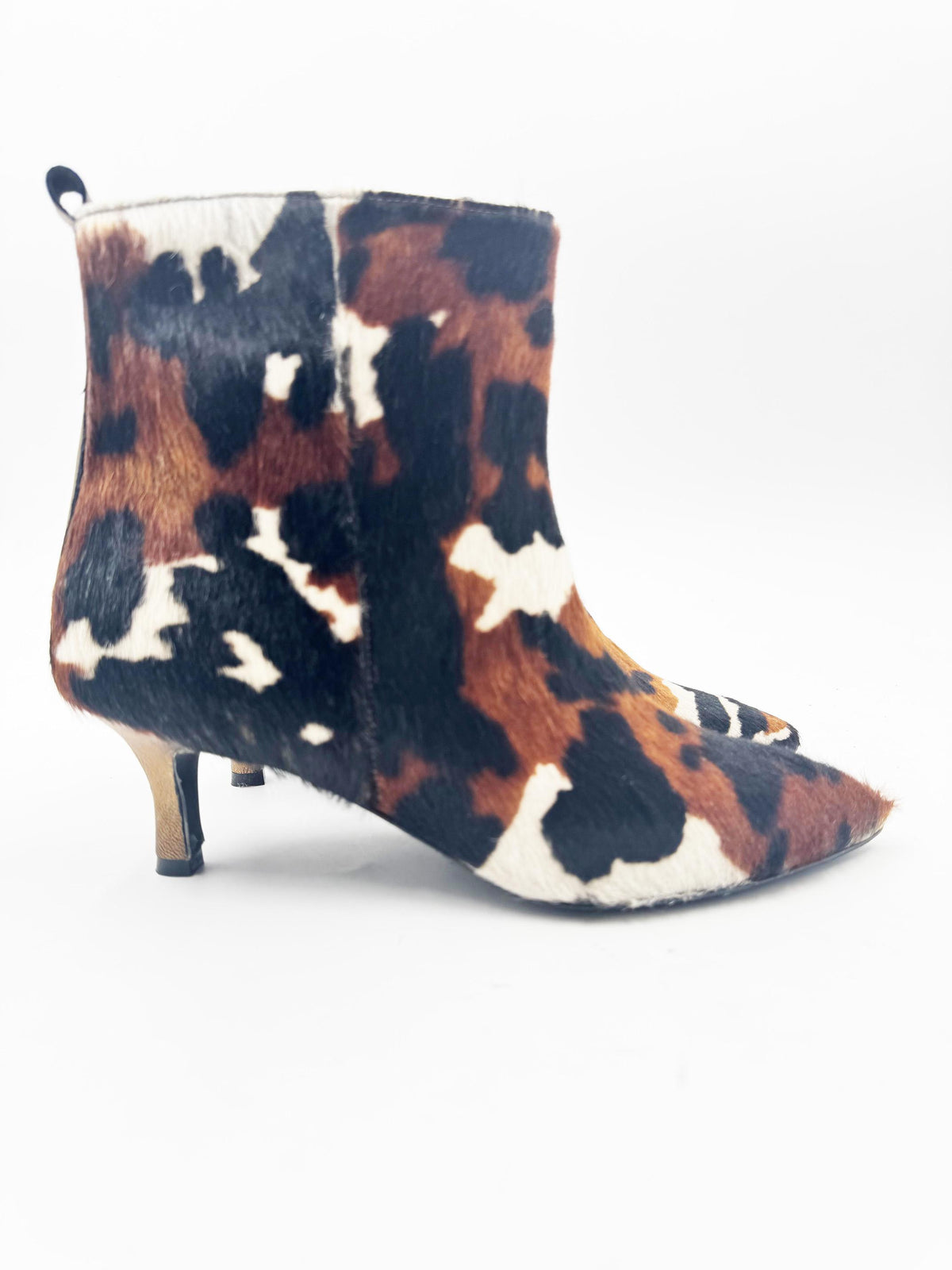 DIVINE FOLLIE- Tronchetto Donna "Maculata Chic"  Tacco Basso, Carattere Altissimo! REIN/ MUCCA DIVINE FOLLIE 