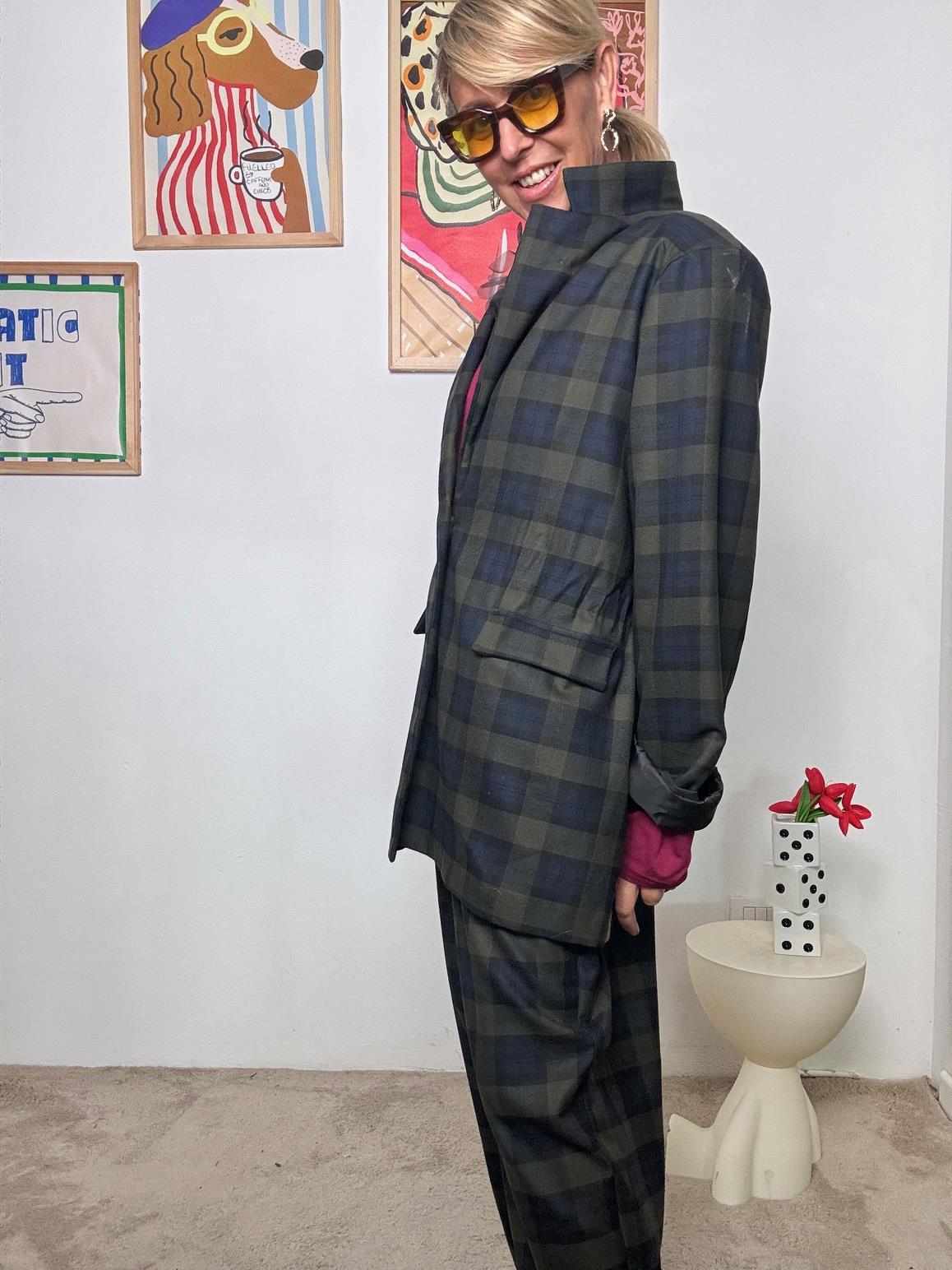 SUSY STAR - Giacca Check Oversize  Il Blazer (Non) Convenzionale STS7263/ BLU SUSY STAR 