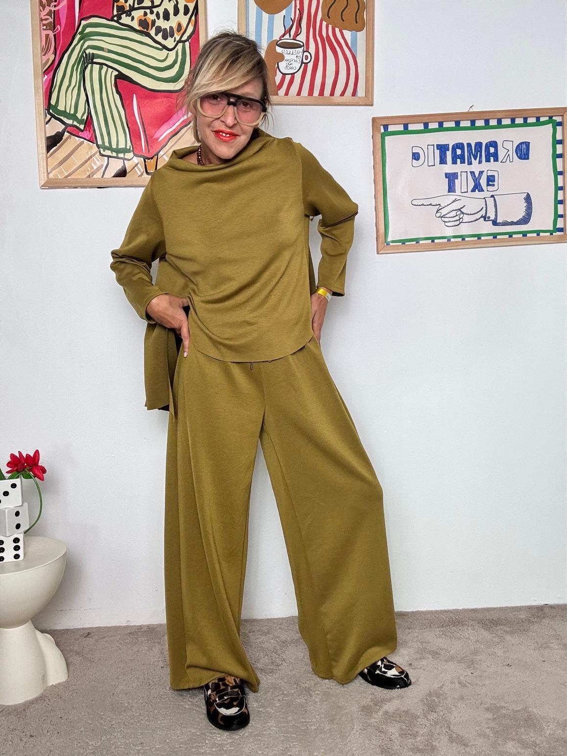 FEMALE - Pantalone Ampio Passeggiata Zen OLIO 35791KQC/ OLIO FEMALE 