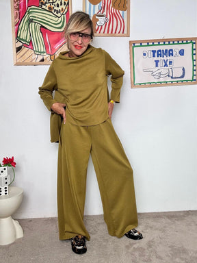 FEMALE - Pantalone Ampio Passeggiata Zen OLIO 35791KQC/ OLIO FEMALE 