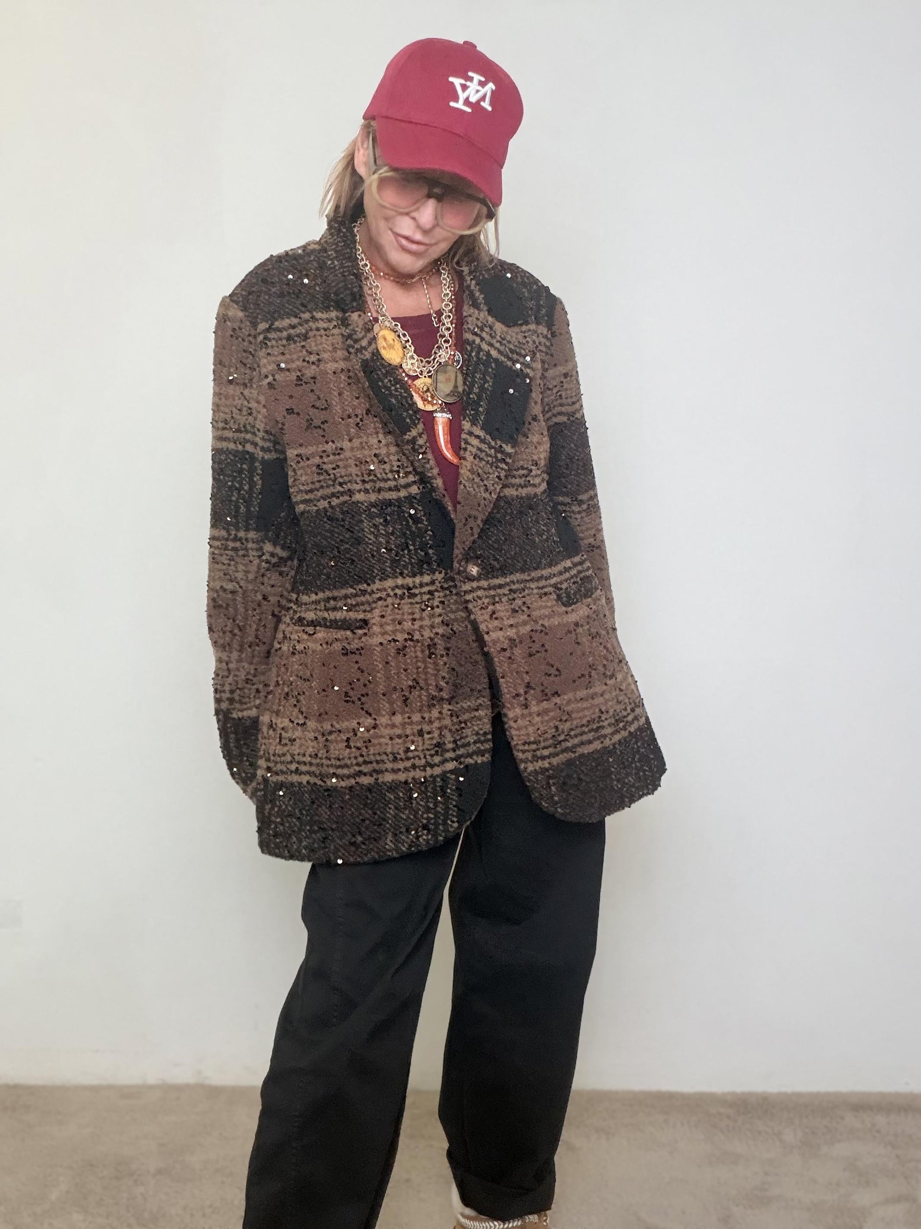 SUSY STAR - Giacca Spark Check 59378G/ MORO SUSY STAR 