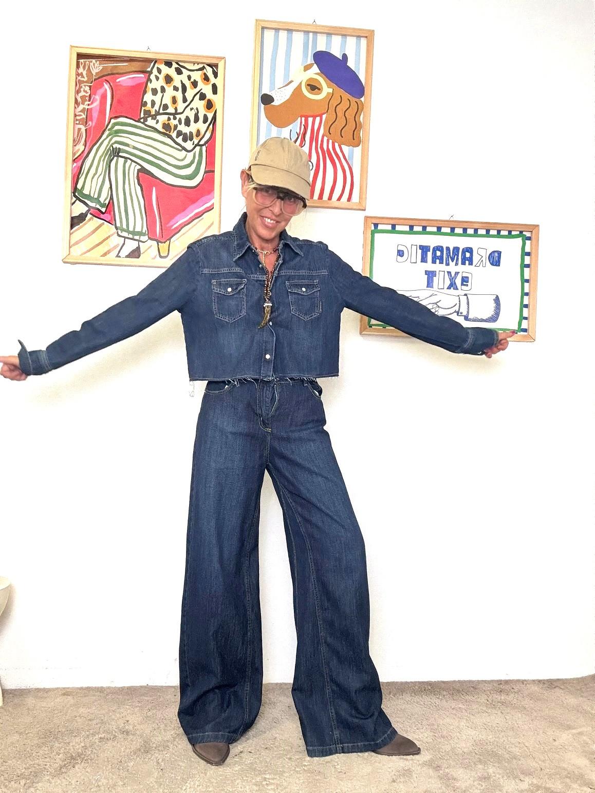 HAVE ONE - Camicia corta in denim  grintosa e di tendenza CGZ-P027/ DENIM HAVE ONE 