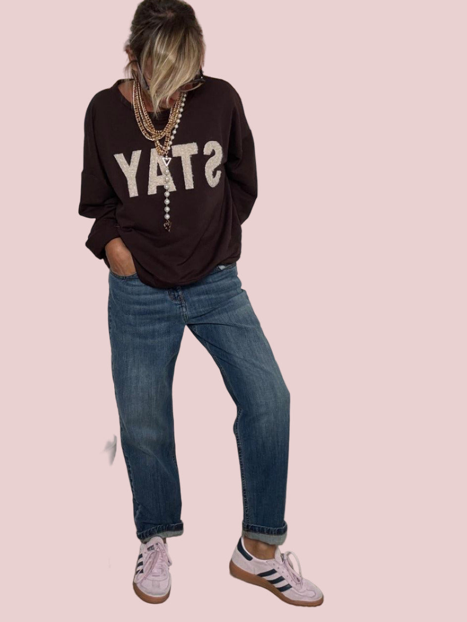 DEJA VU- Jeans donna relaxed fit a gamba dritta  stile casual e versatile A25LH206/ JEANS DEJA VU 