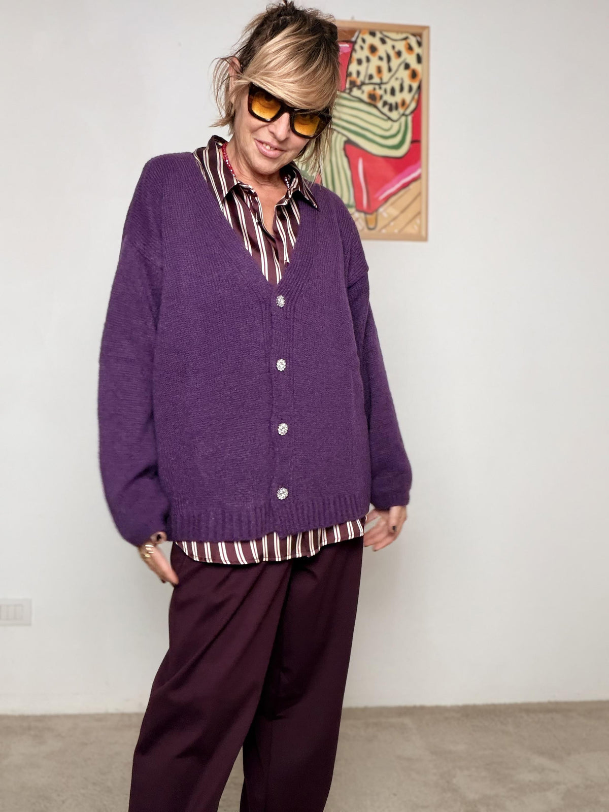 SUSY STAR - CARDIGAN LILAC LOVE ST501504/ VIOLA SUSY STAR 