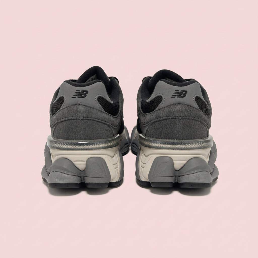 New Balance 9060 Nera - Sfondo Rosa 4