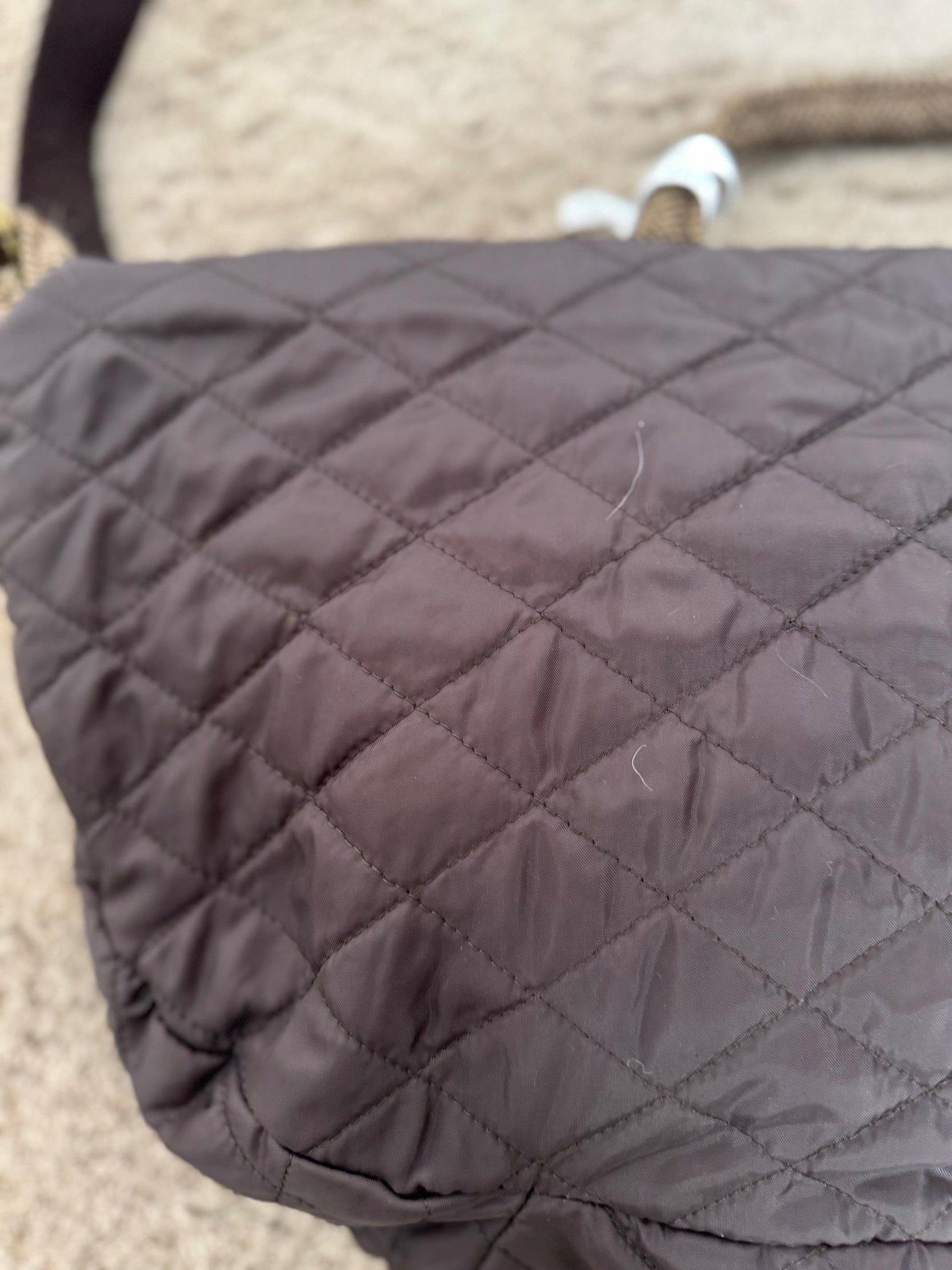 SUSY MIX - Marsupio trapuntato tweed & ecopelle moro 540B/ MORO SUSY MIX 