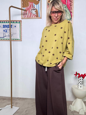 FEMALE - Felpa Oversize "Dot Power"  Stile comodo con personalità OCRA H1416/ OCRA FEMALE 