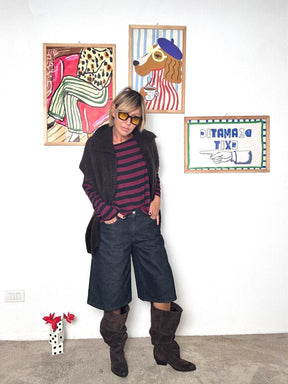 FEMALE - BERMUDA CITY DENIM P6292PIT/ NERO FEMALE 