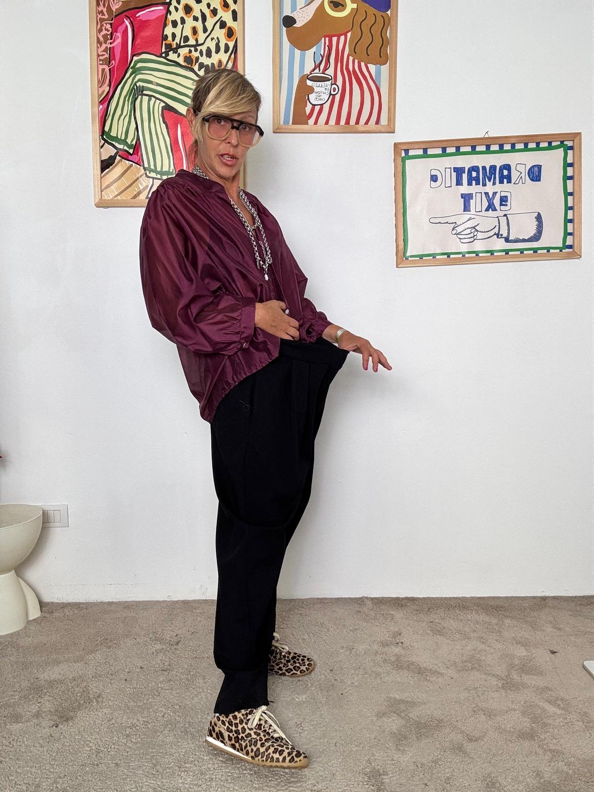 FEMALE - Pantaloni neri donna a gamba larga  eleganti, comodi e versatili BS0793/ NERO FEMALE 