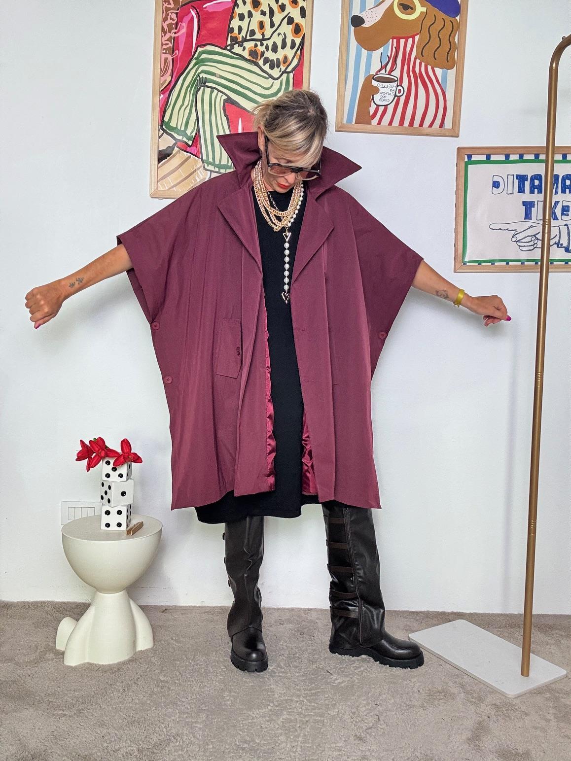 FEMALE - Giacca Oversize Donna Vinaccia  Stile Casual Chic e Comodo BORDEAUX L23M008/ BORDEAUX FEMALE 