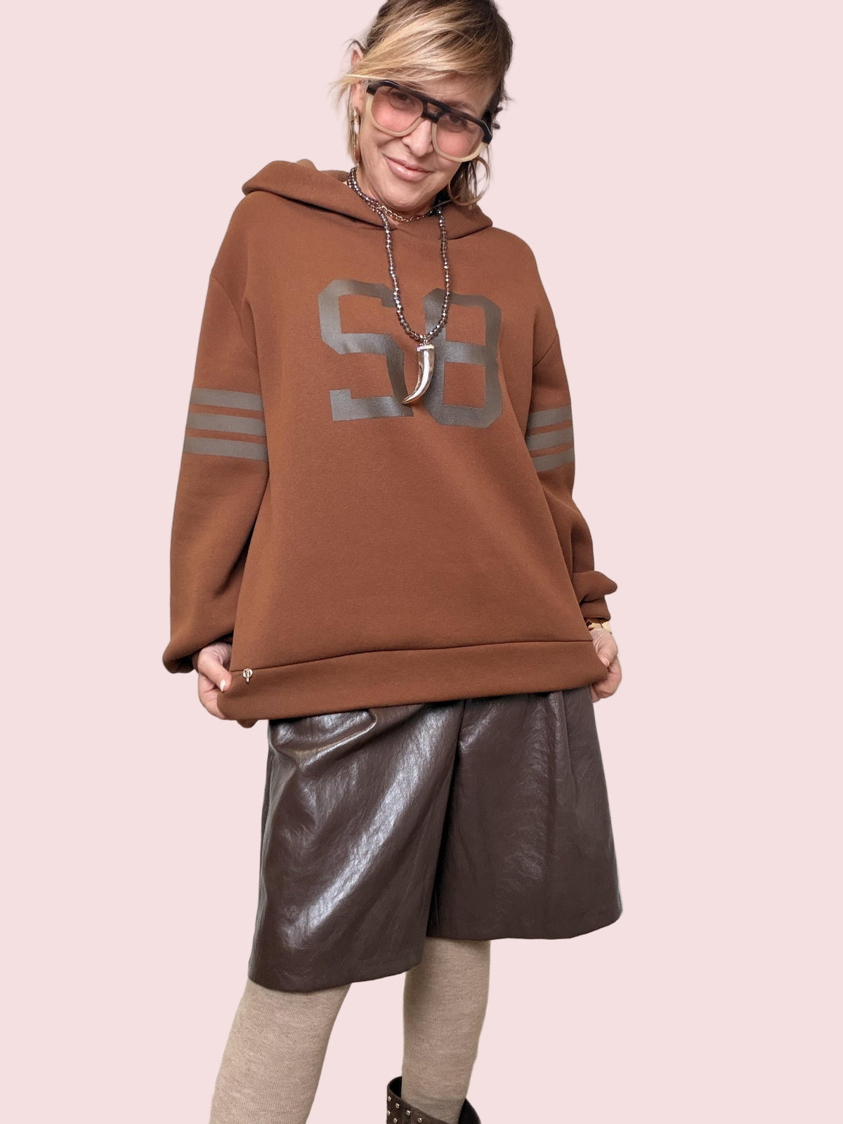 PHILIA LOFT - FELPA  SPORTY CHIC 58 R01Y0470/ TABACCO PHILIA LOFT 