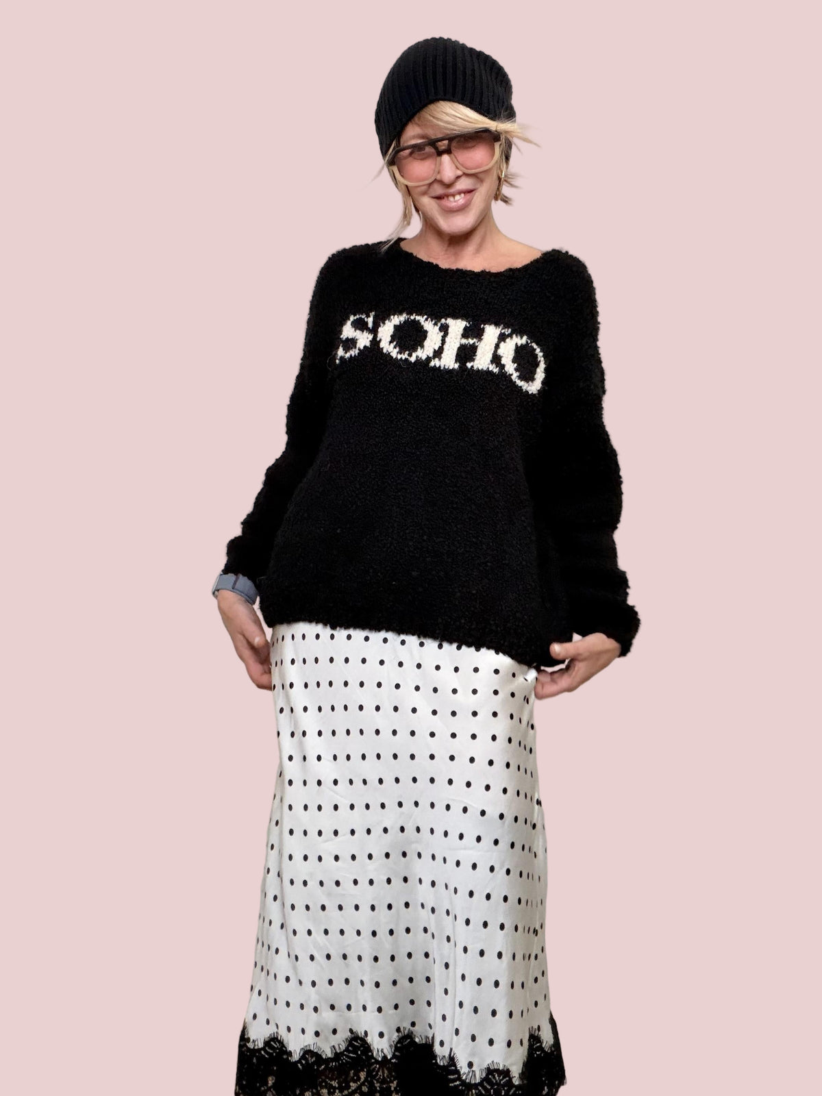 FEMALE - MAGLIA SOHO IN FILATO MORBIDO  URBAN CHIC A PROVA DI FREDDO NERA 9620/ NERO FEMALE 