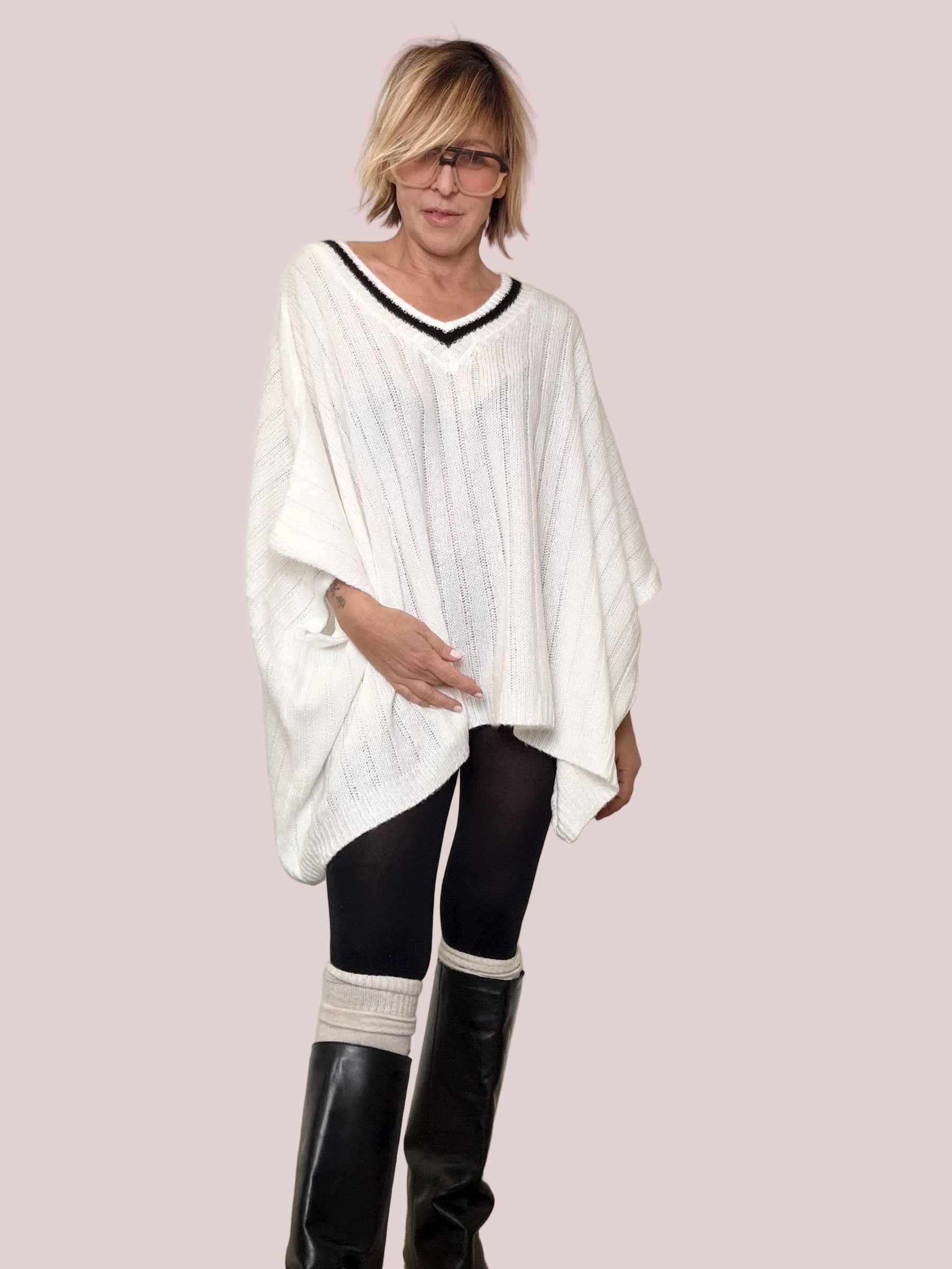 SUSY STAR - GILET MAXI A V STWM5044/ PANNA SUSY STAR 