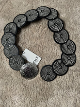 SUSY MIX - Cintura in ecopelle con dischi decorati e maxi fibbia metallica NERO CT1110/ NERO SUSY MIX 