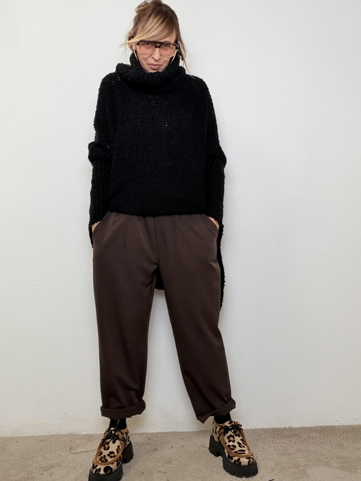 FEMALE - MAXI MAGLIA NUVOLETTA SOFT  il pullover che ti avvolge con leggerezza 9633/ NERO FEMALE 