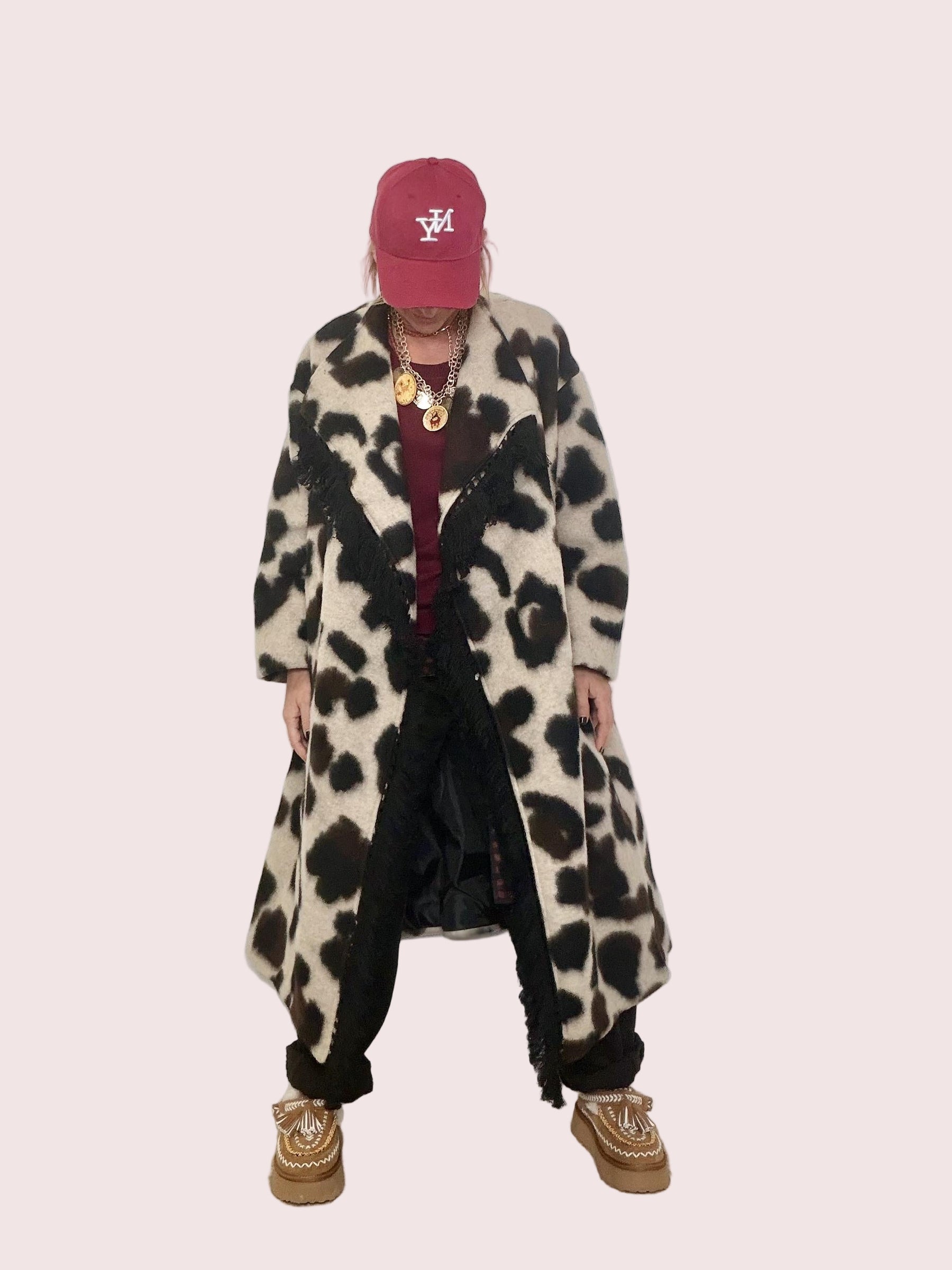 SUSY STAR - Cappotto Wild Fringe STSS3167/ MACULATO SUSY STAR 