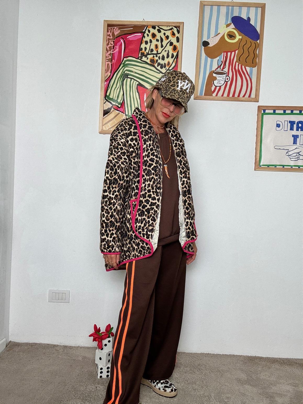 FEMALE - Trapuntino animalier con profili fucsia GIA094/ MACU FUXIA FEMALE 