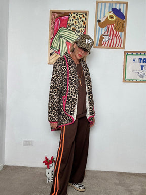 FEMALE - Trapuntino animalier con profili fucsia GIA094/ MACU FUXIA FEMALE 