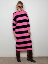FEMALE - Abito Stripes Retro fuxia nero 8021/ FUXIA/NERO FEMALE 