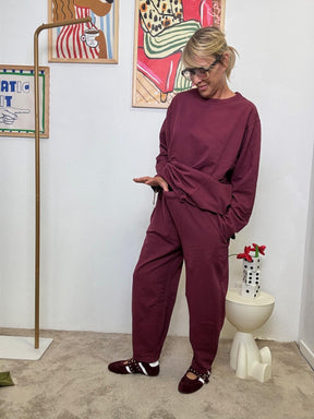 SUSY STAR - Completo Relax in felpa  Chic, Comodo e Pronto allUso VINO ST50147/ VINO SUSY STAR 