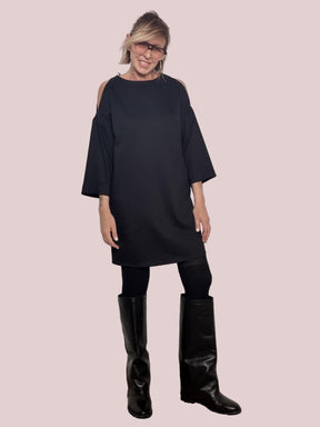 PHILIA LOFT - ABITO MINI CON SPALLE SCOPERTE  COOL SENZA IMPEGNO D01E0464/ NERO PHILIA LOFT 