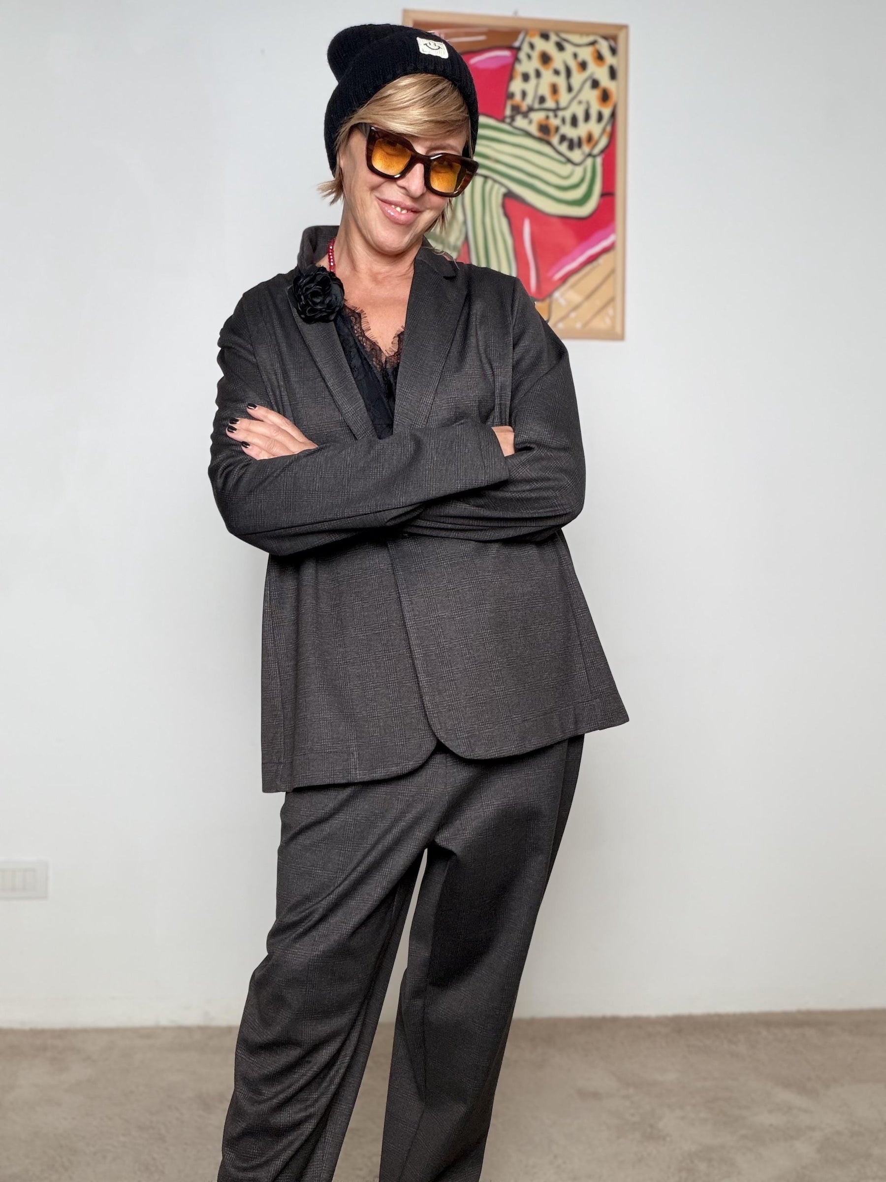 SUSY STAR - GIACCA PUNTO MILANO URBAN CHARM ST80342BAG/ MORO SUSY STAR 