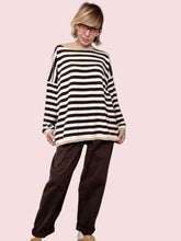 DEJA VU - Maglia Maxi Stripes Soft  la rigata che non ti stanca mai A25SS415/ MORO DEJA VU 