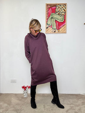 FEMALE - Abito Cratere  Minimal chic con personalità cosmica VINO 36369FALETTI/ VINO FEMALE 