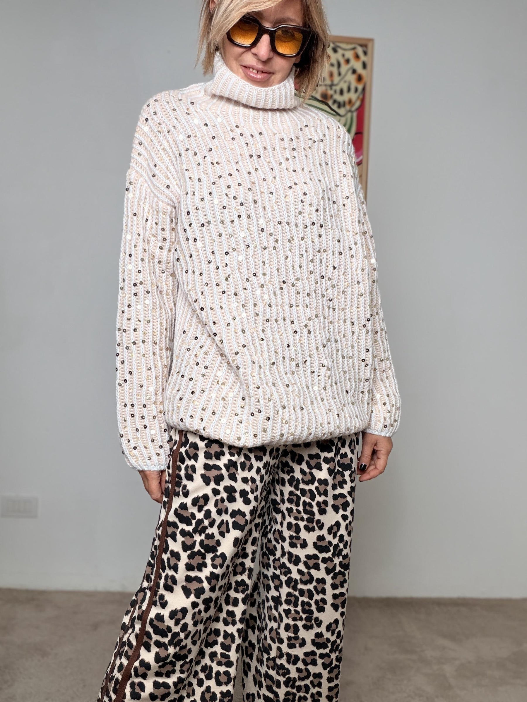 FEMALE - Maglione Nordic Pop TV24002/ PANNA FEMALE 