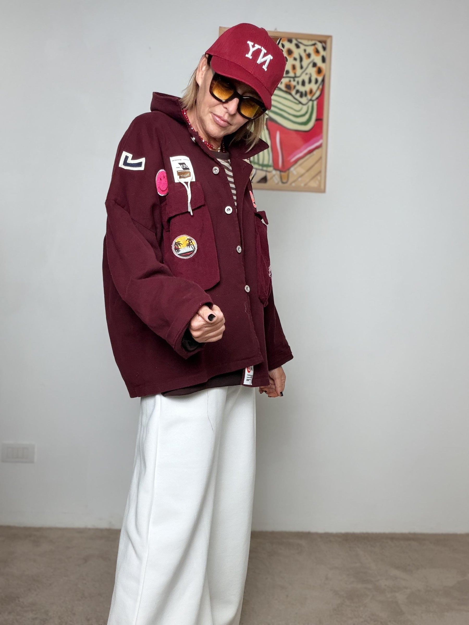 FEMALE - GIACCA PATCHY C23677/ VINO FEMALE 