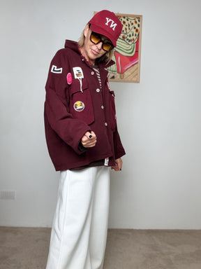 FEMALE - GIACCA PATCHY C23677/ VINO FEMALE 