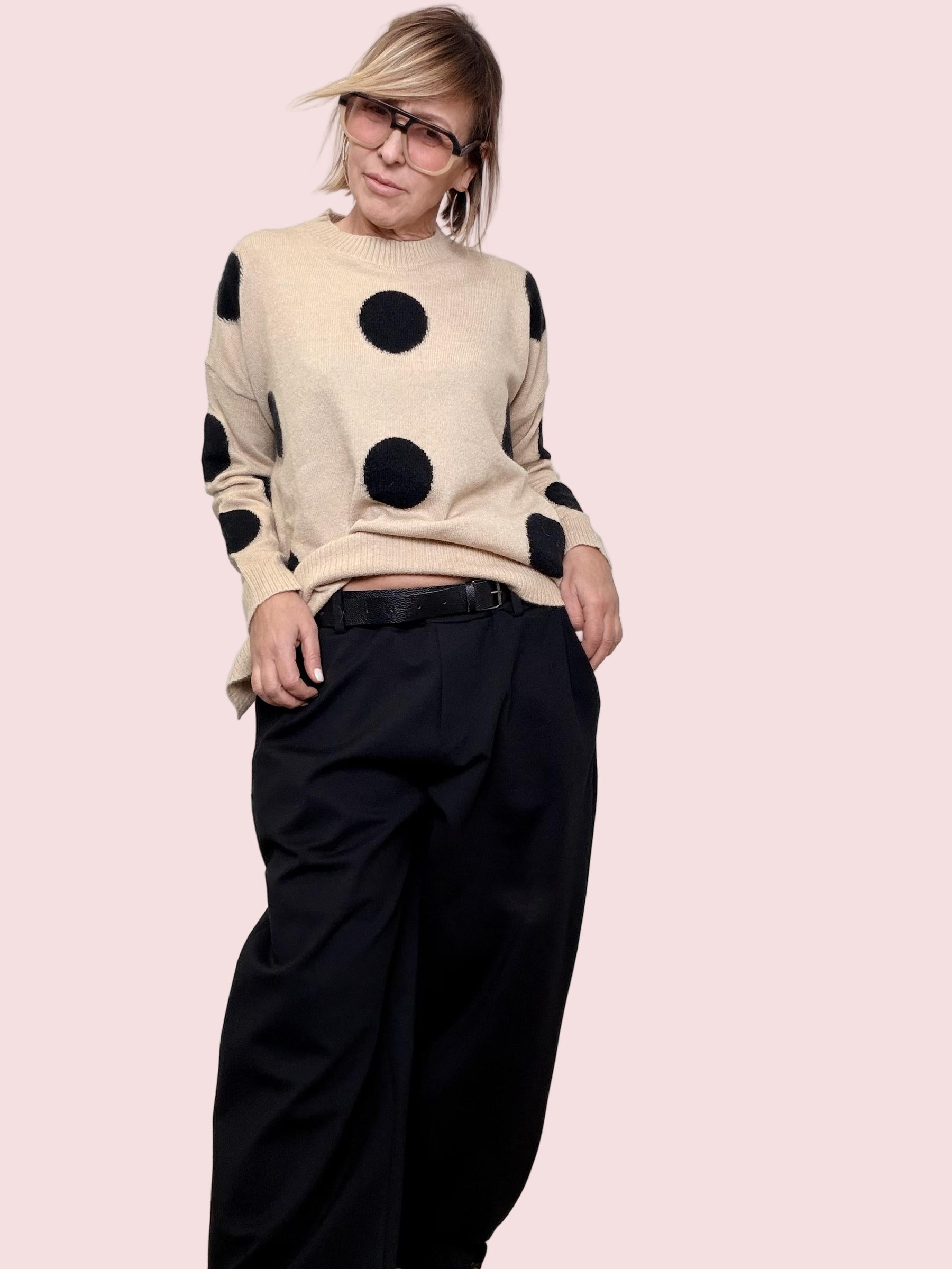 SUSY STAR - Pantalone Soft Cocoon  comodo, moderno e super versatile 59463P/ NERO SUSY STAR 