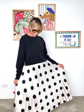 FEMALE - ABITO DOTTY  LALLEGRIA È UN CERCHIO PERFETTO H3688/ NERO FEMALE 