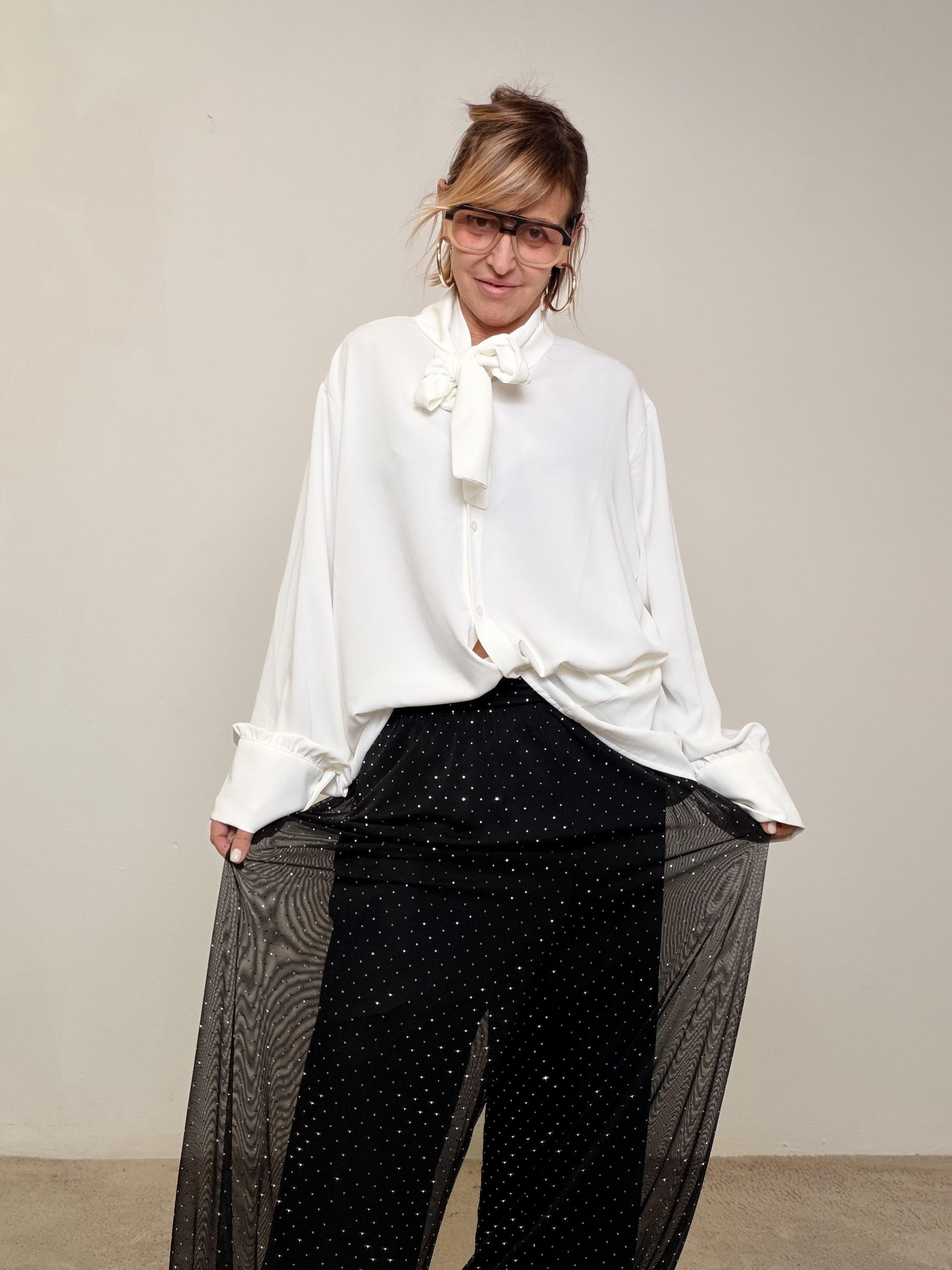 SUSY STAR - Pantalone Aladino Chic  il comfort che fluttua STLS2157/ NERO SUSY STAR 