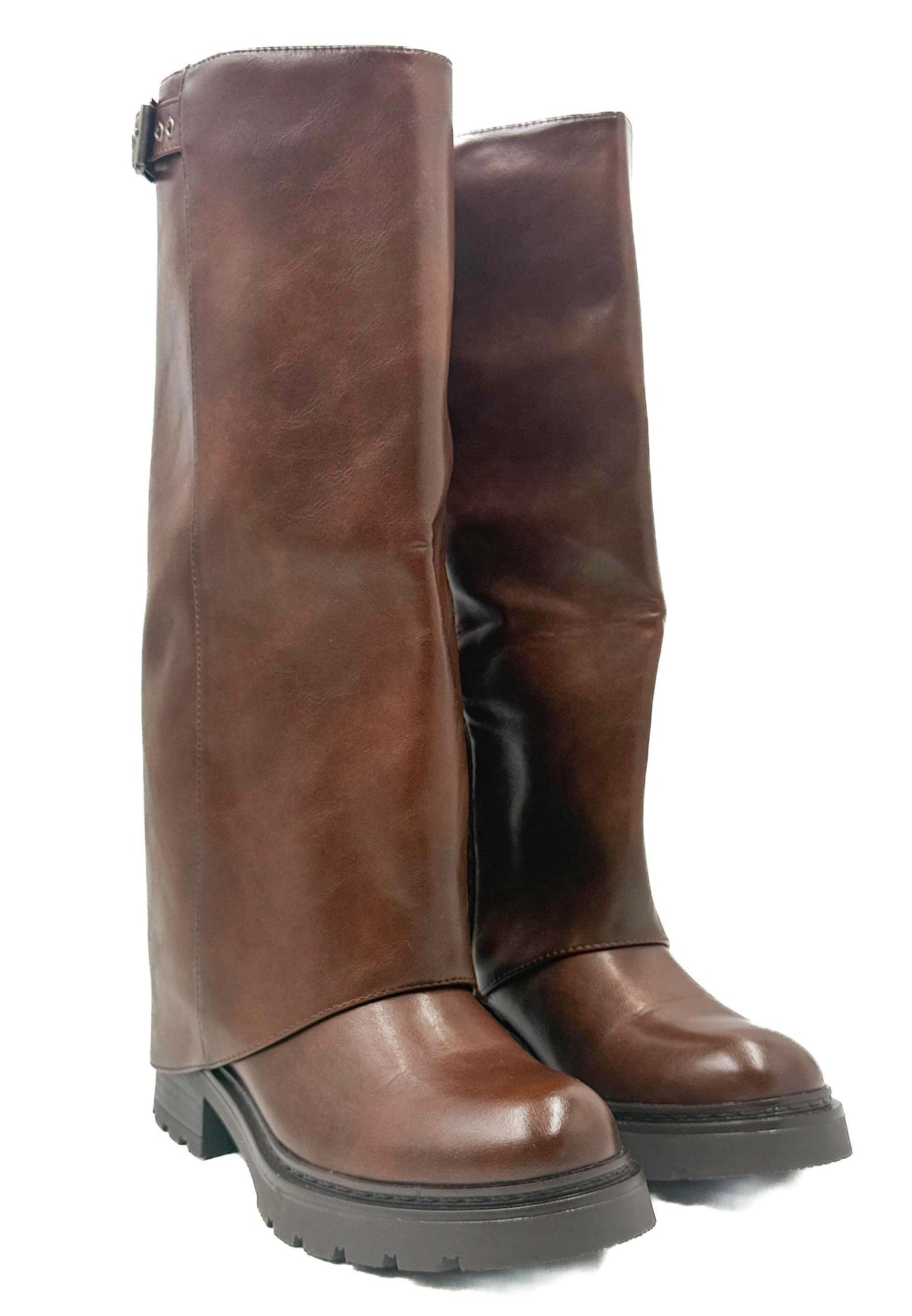 SUSY MIX -Stivale alto in pelle marrone   Bold, strong & ultra cool 181239/ MARRONE SUSY MIX 