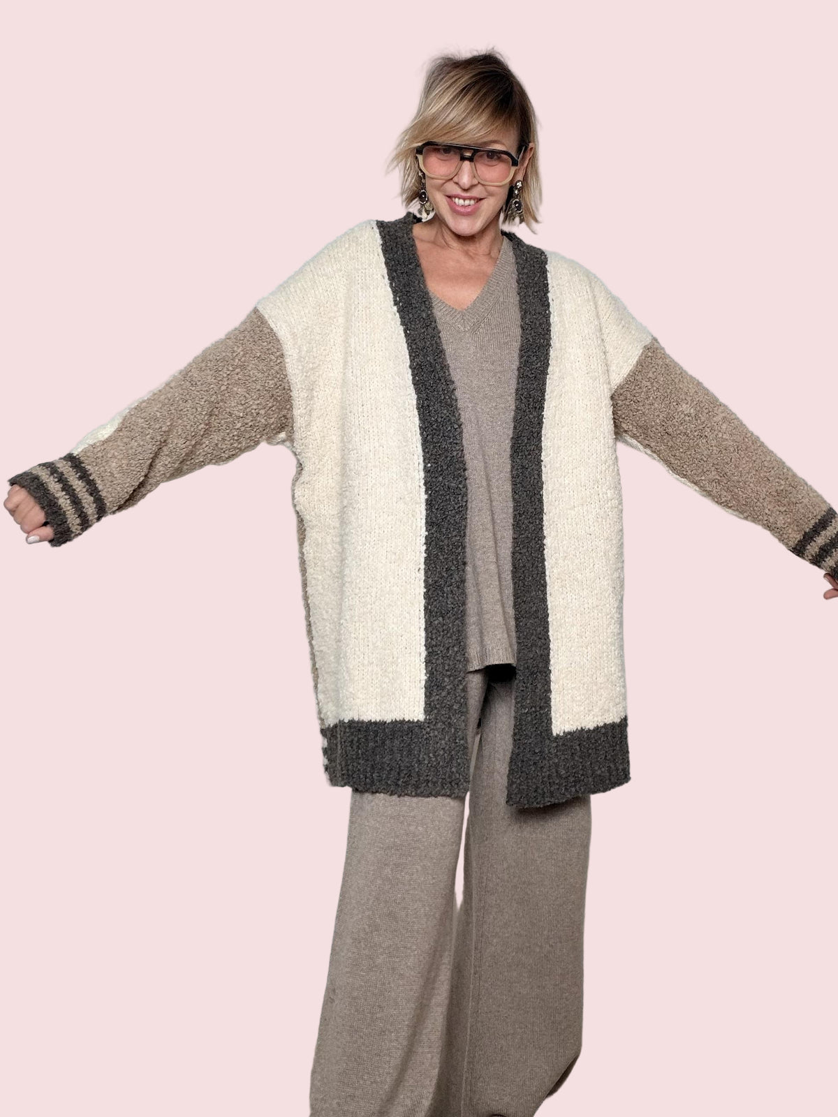 SUSY STAR - CARDIGAN COZY BLOCK ST3WB101/ FANGO SUSY STAR 