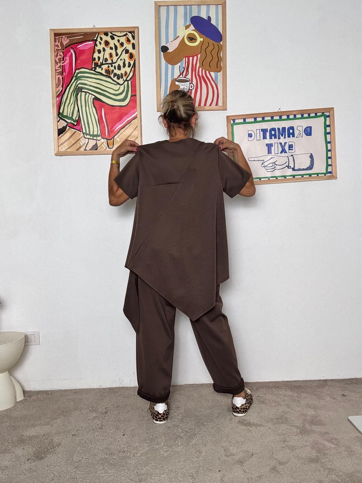 SUSY STAR - Completo donna marrone  stile comfy chic e moderno NERO STLS12091690/ NERO SUSY STAR 