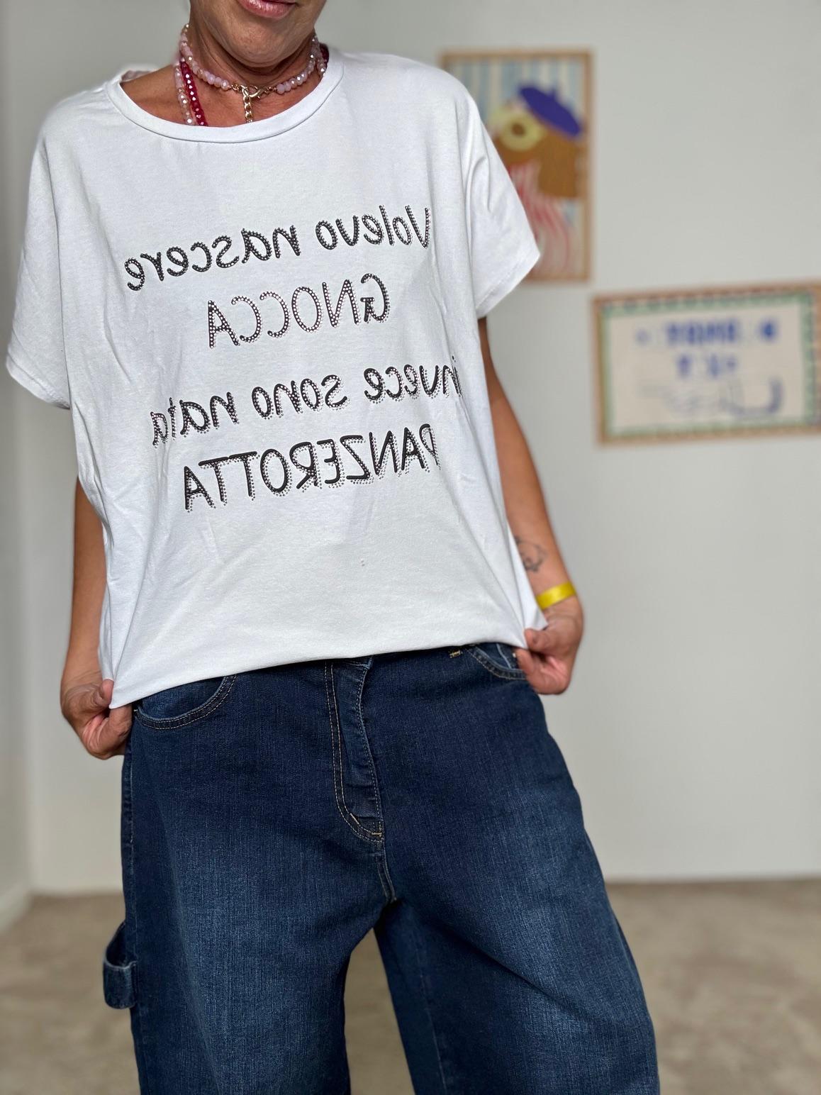 SUSY STAR - T-SHIRT PANZEROTTA STM246/ BIANCO SUSY STAR 