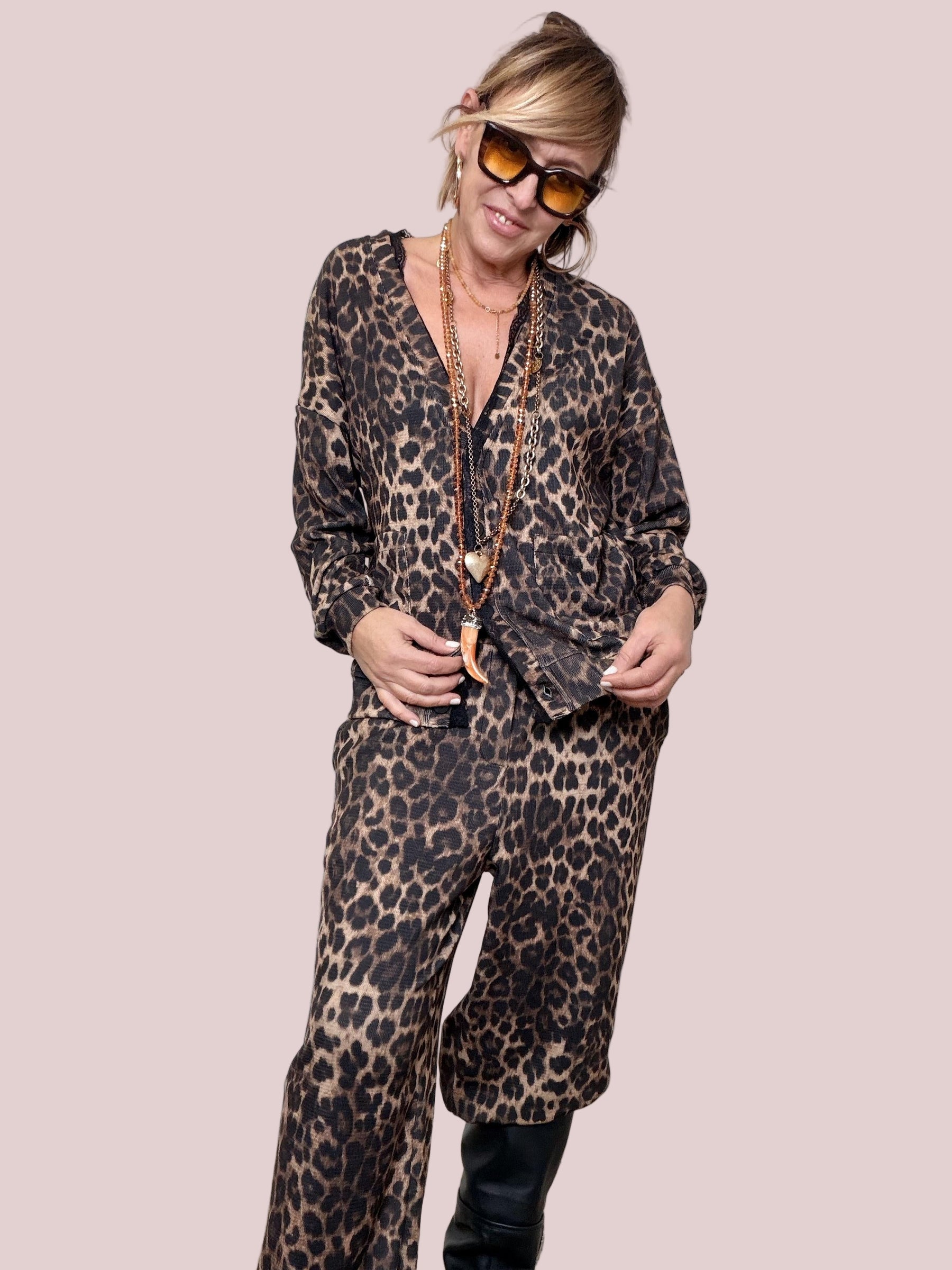 FEMALE - CARDIGAN WILD SOFT LD3839/ MACULATO FEMALE 