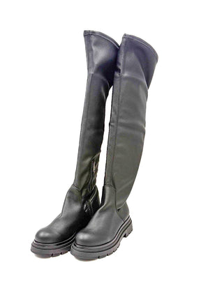 Stivale over the knee elasticizzato BF199/ NERO DIVINE FOLLIE 
