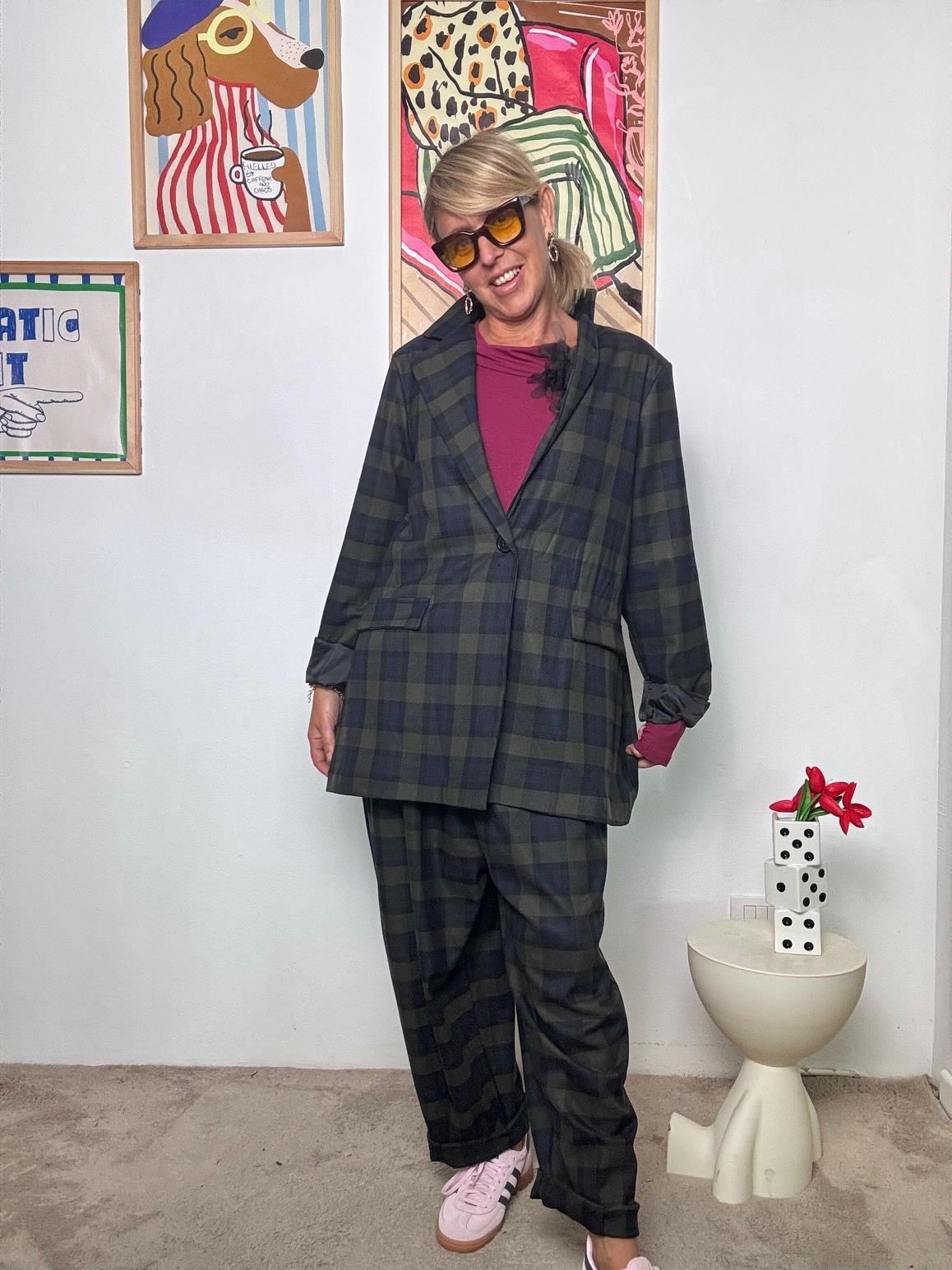 SUSY STAR - Giacca Check Oversize  Il Blazer (Non) Convenzionale STS7263/ BLU SUSY STAR 