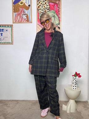 SUSY STAR - Giacca Check Oversize  Il Blazer (Non) Convenzionale STS7263/ BLU SUSY STAR 